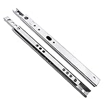 17mm x 400 mm Drawer Runners Slides Heavy Duty Ball Bearing Roller Sliders for Kitchen Furniture Cabinet Desk Drawers, Replacement Accessory - 2 Pieces