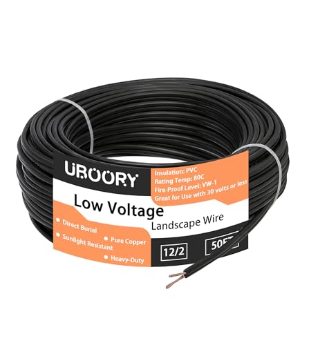 UBOORY 12/2 Low Voltage Landscape Wire 50FT