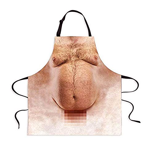 SWINTENG Funny Novelty Kitchen Apron Adjustable Cooking Apron for BBQ Party Funny Gifts for Men