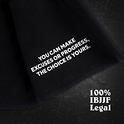 Progress Jiu Jitsu Academy Gi | Lightweight BJJ Gi with Free White Belt | BJJ Kimono for Men & Women | Tear-Resistant Jiu Jitsu Kimono for Training & Competition | Women's & Men's Kimono