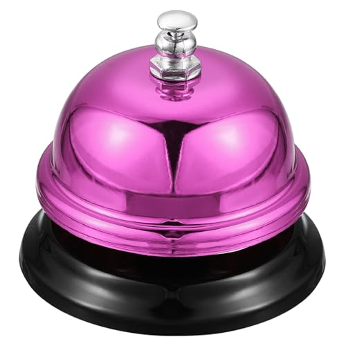 sourcing map Campana de escritorio, 65 mm, campana de cena para restaurantes, campana de servicio, color rojo rosa