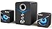 Produktbild NJSJ Computer Lautsprecher mit Subwoofer,USB betriebenes 2.1 Mini Multimedia Lautsprecher System,3,5 mm AUX Eingang mit LED,Stereo Bass,verkabelter Desktop Lautsprecher für PC,Laptops