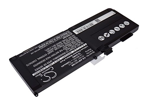 CS-AM1321NB Notebook battery 7200mAh compatible with A1286, A1286 MacBookPro5.4 Mid 2009, MacBook Pro 15 inch Precision Aluminum Unibody 2009 Version, MacBook Pro 15.4"" 2.53GHz Core 2 Duo, 15.4"" 2.