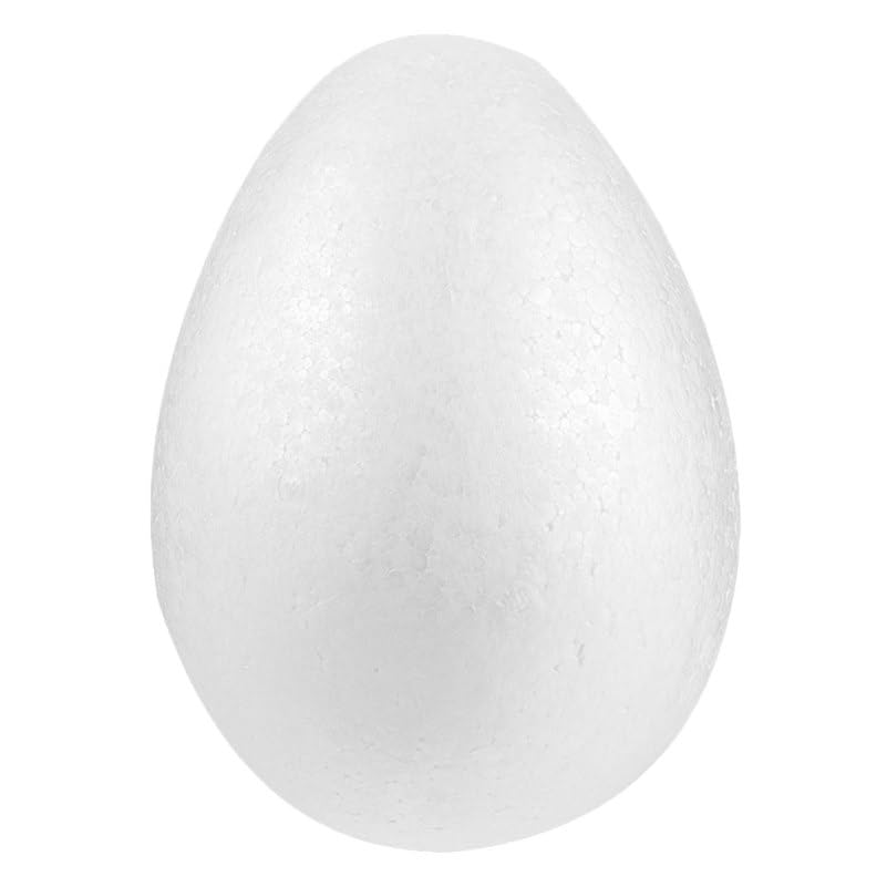 Supvox Weiße Schaumstoffeier 20cm Feste Styroporeier zum Bemalen für Osterdekoration Selbstgemacht Bastelbedarf Leichtes Bastel Ei für Osterfeier und Kreative Handarbeit