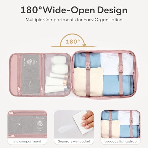 Mochila de viaje viaje rosa 30L para portátil 15.6" miniatura 5