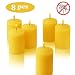 YYCH Citronella Pillar Candle - Set of 8 Summer Scented Citronella Candles - 4 inch Tall, 2 inch Thick - 25 Hour - for Indoor/Outdoor Use
