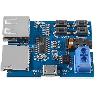 6PCS Micro USB MP3 Decoder Module TF Card U Disk MP3 Format Decoder Board Amplifier Decoding Audio Player Module 3.7-5.5V