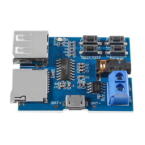 Qccan 6Pcs Micro Usb Mp3 Decoder Module Tf Card U Disk Mp3 Format Decoder Board Amplifier Decoding Audio Player Module 3.7-5.5V #TOP1