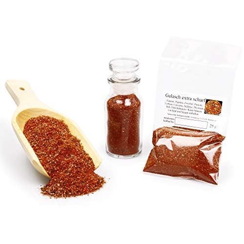 Gulasch Gewürzmischung mit Paprika und Chili extra Scharf | Würzmischung für Gulaschsuppe und...