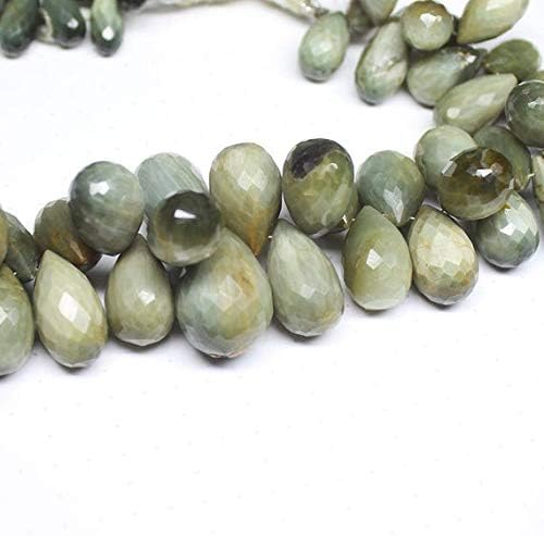 1 Strand Cats Eye Tear Drop Faceted 8'' Long Strand Gemstone Beads, Jewelry Supplies for Jewelry Making, Bulk Beads, for Meditation Jewellery for Reiki Healing Mystic Gemstone Size 14mm to 22mm