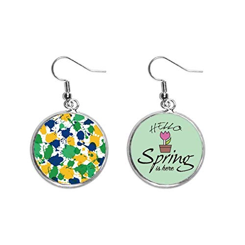 Pendientes de primavera con joyas y colgante de Brasil de alta definición