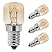 Produktbild Vicloon Backofen-Lampe, 4 Stück T22 15W Herd-Glühbirne, SES/E14-Schraubsockel, Bis 300°C Hitzebeständiges, 220-240V AC/DC, 80LM, 2200K Warmweiß, Pygmy Lampen für Salzlampe und Backofen