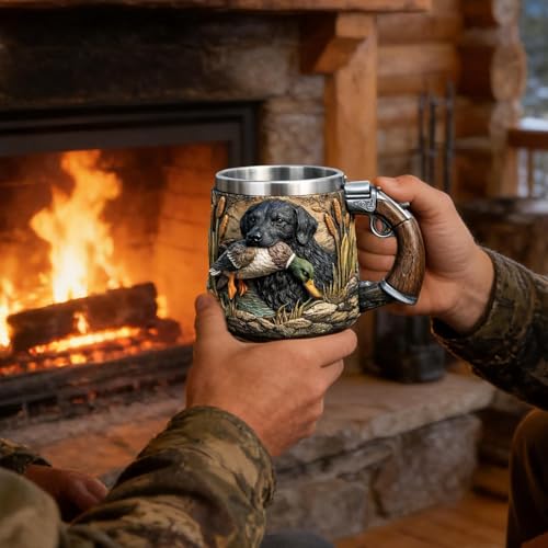 Taza de café para bebidas frías y calientes con grabado de perros hogar 4