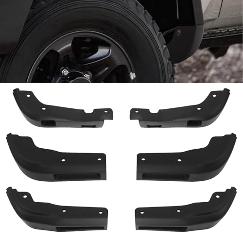 Mud Flaps Delete Compatible with GMC Sierra 1500 2019-2025, Including Front and Rear Mudflaps, All Weather Protection Heavy Duty ABS Mud Guard Delete for Trucks, Easy Install