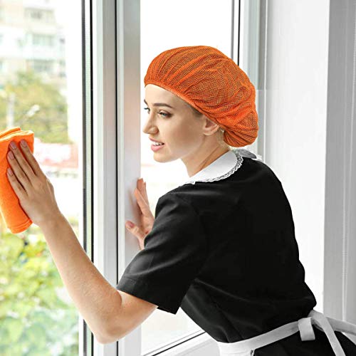 6/8/10 Pack Chef Hat Adult Adjustable Elastic Chef Cap Baker Kitchen Cooking Food Service Hair Nets Mesh Bouffant