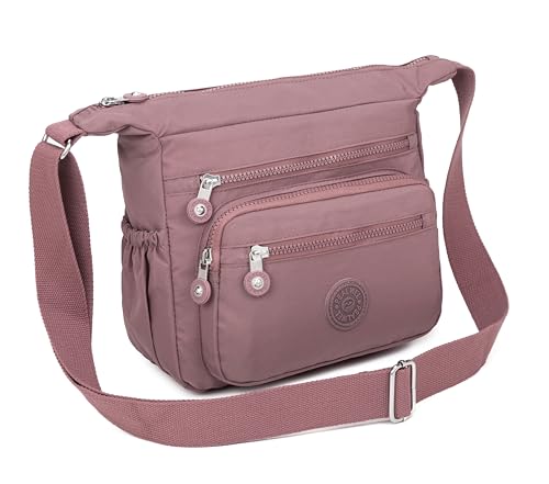 Image of Pealwel Women Shoulder Handbag Roomy Multiple Pockets Bag Ladies Crossbody Purse Tote Top Handle Satchel