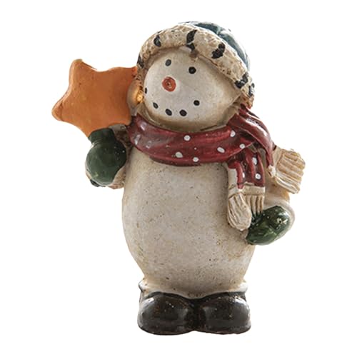 Pupazzo di neve di Natale, figura di Natale in miniatura, pupazzo di neve di Natale, statuetta di Natale dipinta portatile, decorazione centrotavola, decorazione invernale, figura di