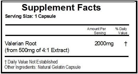 Valerian Root 2000mg ~ 240 Capsules - No Additives ~ Naturetition Supplements