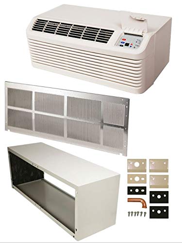 Amana 15k BTU PTAC (PTC153G35AXXX) with Wall Sleeve (WS900E), Grille (SGK01B) and Drain Kit (DK900D)