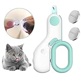 Pet nail clippers with LED Lights cat nail clippers for indoor cats nail trimmer clippers for small dog nail trimmers Cats rabbits nail clippers Bird Kittens (blue)