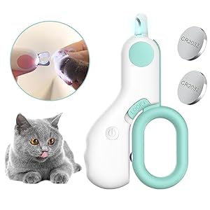 Pet Nail Clippers – Cat Nail Clippers with LED Light Cat Nail Clippers & Claw Trimmer Professional Grooming Tool for Tiny Dog Cat Bunny Rabbit Bird Puppy Kitten for Small Animals (Blue)