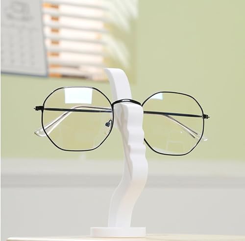 Generisch Abstract Face Design Brillenhalter & Sonnenbrillen-Regal - 3D-Druck künstlerische Dekoration für Home Office, Brillenorganizer für Männer und Frauen (2er-Pack) (Schwarz, Weiß)