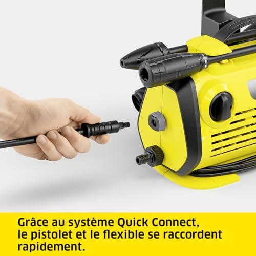 Nettoyeur Haute Pression Kärcher K 3 Horizontal Plus Pression : max. 120 bar Débit : 380 /h Surface : 25 m²h Filtre à Eau Poids : 3 6 kg Flexible et Pistolet Haute Pression Lance Rotabuse - vue 6