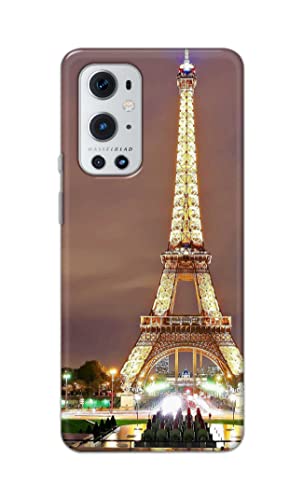Image of PRINTFIDAA Lovers Famous Place Eiffel Tower in Paris Printed Designer Hard Case for OnePlus 9 Pro Back Cover -(e) RPM1009