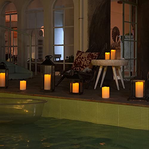 Homemory 10" x 4" Waterproof Outdoor Flameless Candles with Timer