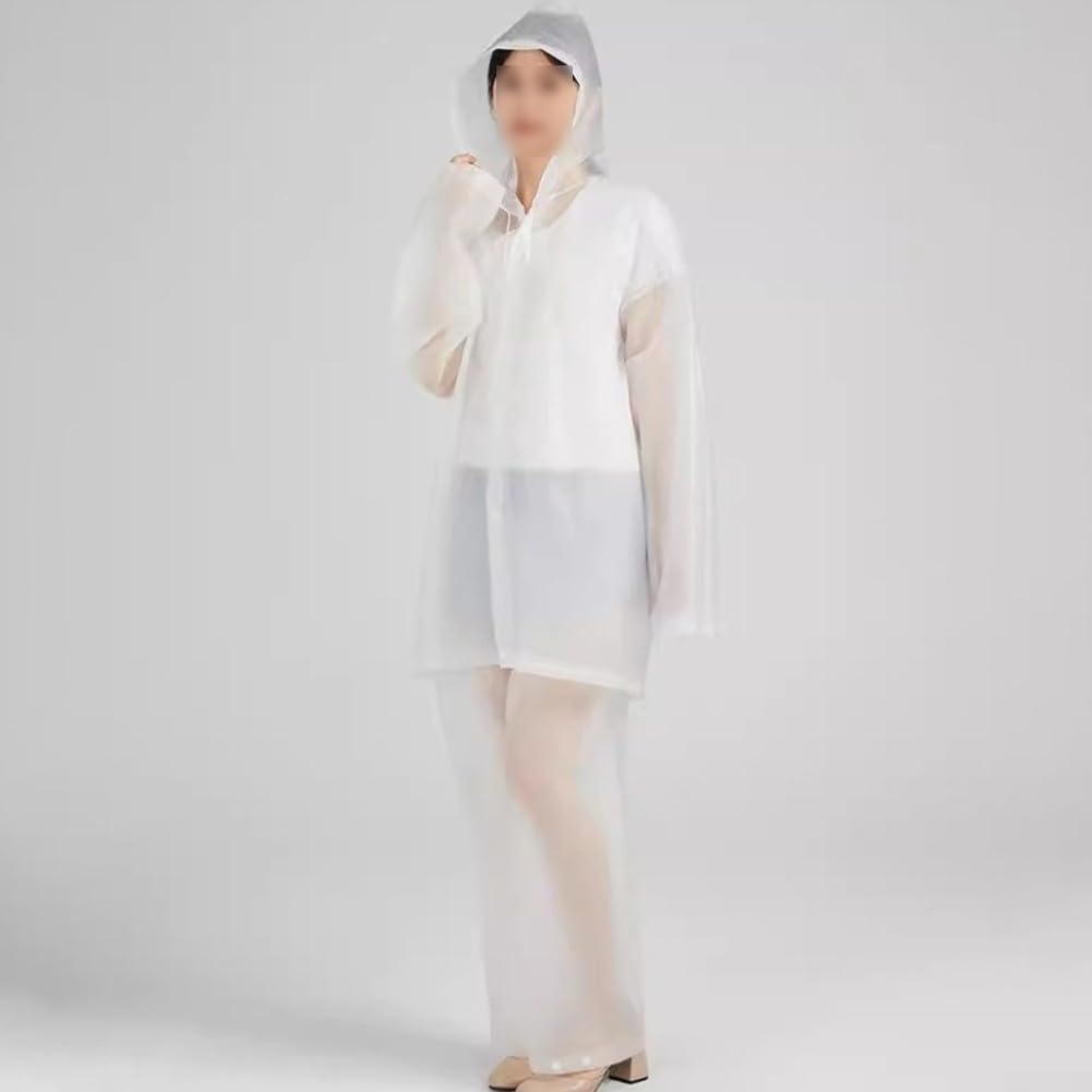 GLOBALHUT Combinaison de pluie en EVA pour adulte, imperméable, légère, avec coutures renforcées, pour cyclisme, moto, extérieur
