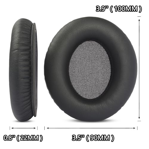 KNS8400 Earpads Headband Replacement para audífonos KRK KNS 8400/KNS 6400 | Almohadillas de repuesto de cuero proteico duradero y espuma de alta densidad, negro miniatura 3