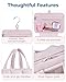 BAGSMART Travel Toiletry Bag with Jewelry Organizer, Hanging Travel Bag for Toiletries, Puffy Makeup Cosmetic Bag Organizer, Carry-on Travel Accessories Essentials, Pink-M