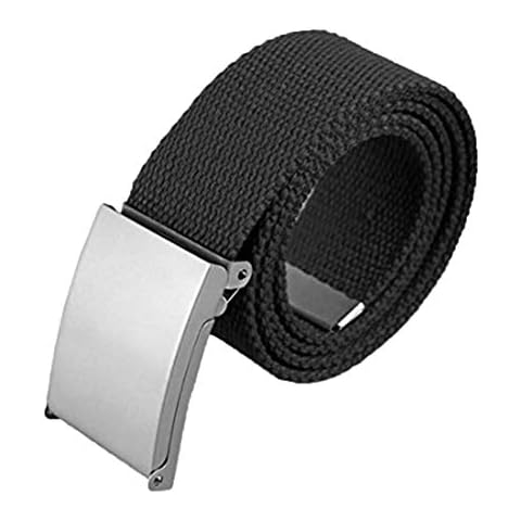 Warehouseshop WSS - Unisex Adjustable Belt for Men | Catch Canvas Waist Belt | Mens Fabric Belt | Army Belts For Men | Webbing Belt for Women Men Cover