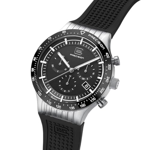Image of GLOCK Men's Quartz Watch | 43mm case | Wristwatch with Steel case and Date Display | Men's Watch with Swiss Super-LumiNova Pointers and Indices | GW-34