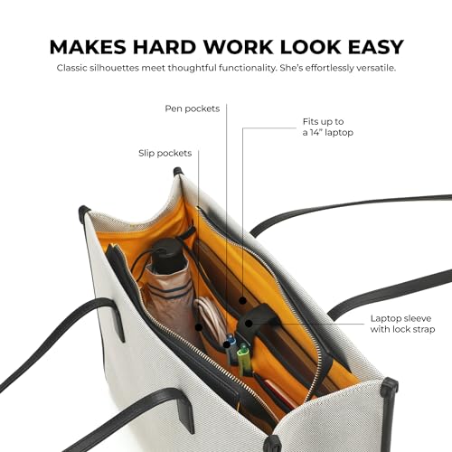 Image of MOKOBARA The Skye Tote Bag | Fits Upto 14 inch Laptop | Lightweight | Perfect For Work And Daily Use | Has Organizational Pockets And Laptop Sleeve | Made With Vegan Leather | For Women