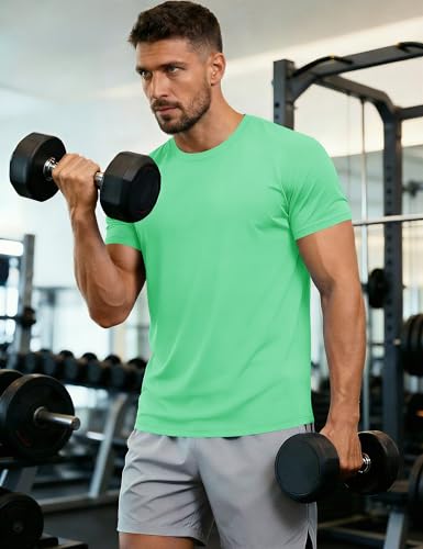 Image of MAGCOMSEN Men's Short Sleeve T-Shirt Quick Dry UPF 50+ Athletic Running Workout Fishing Top Tee Performance Shirts
