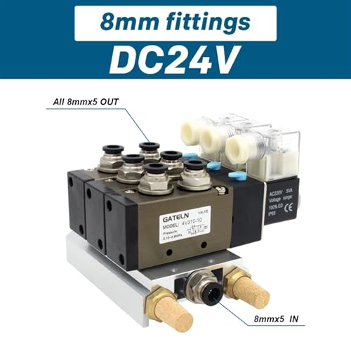 Électrovanne 4V310-10 DC24V résolvant les pertes de pression sur bloc de 9 stations - 3