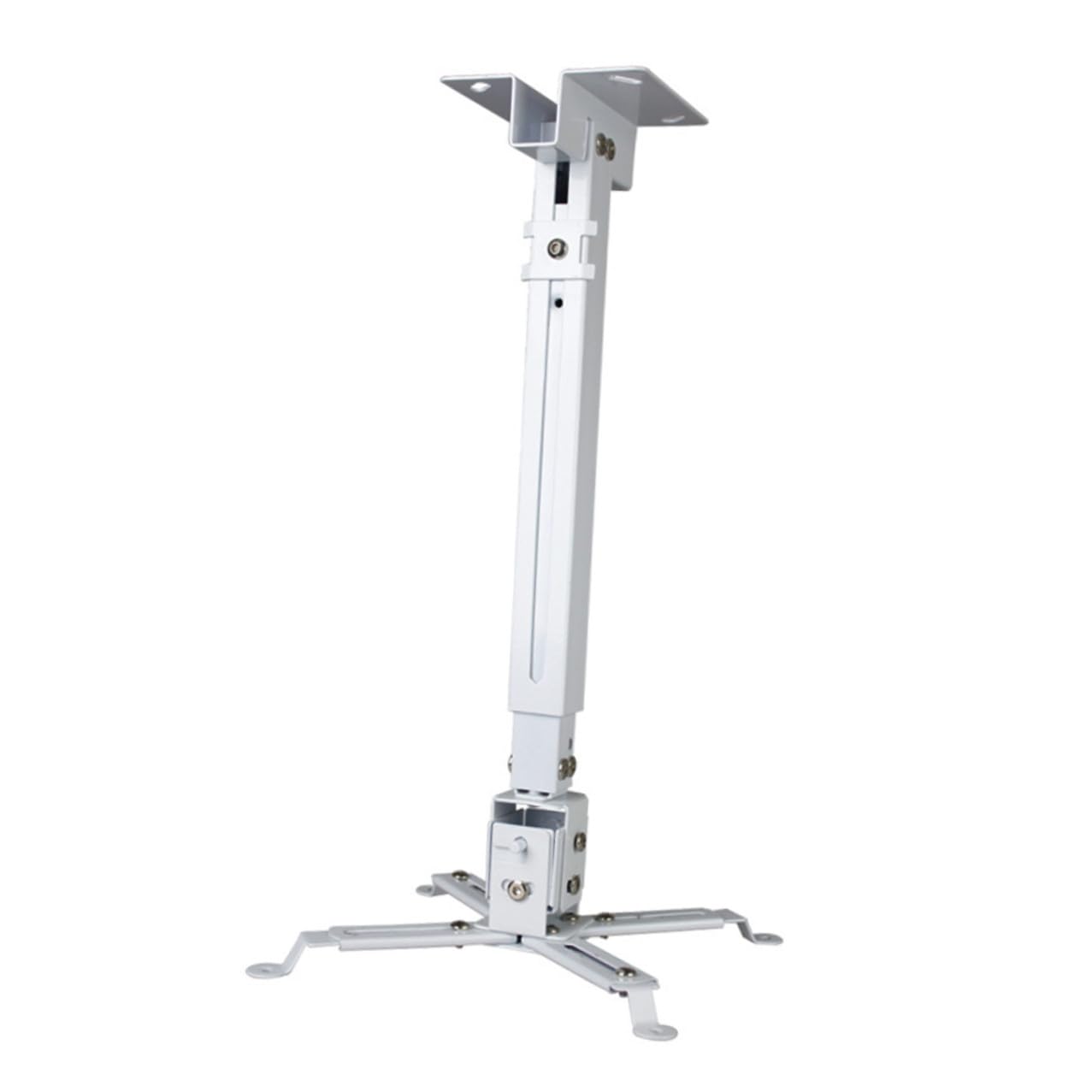 Supporto per Proiettore da Soffitto in Ferro Bracci Doppi Articolati Regolabili, Portata 15kg, Piastra da Soffitto, per Proiettori LED Orientabili