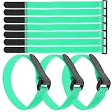 PAMINGONO 25 Stück Teiliges Verstellbares Haken und Schlaufenband Wiederverwendbare Organizer Fixierbänder Vielseitige Gurte für Yoga Matten Transport Strapazierfähig und Praktisch für