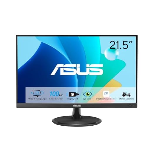 ASUS 22” Eye Care Monitor (VP229QF) – 100Hz, IPS, Full HD, 99% sRGB, Frameless, Adaptive-Sync, DisplayPort, HDMI, Low Blue Light, Flicker Free, Wall Mountable, 3 yr Warranty