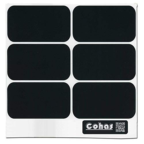 Cohas Chalkboard Labels in Large Rectangle Shape Includes No Marker and 42 Labels, Refill Kit, No Marker