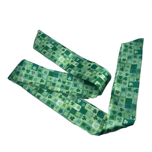 BBTDIN St.Patricks Day Neckerchief Green Glover Purse Handle Wrap Green Shamrock Neck Scarves JHSP663