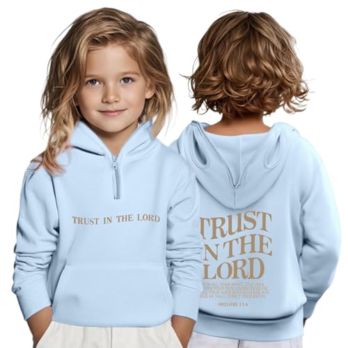 Boys Girls Quarter Zip-Up Hoodies 2025 Fall Activewear Outfit Long Sleeve Pullover Heavyweight Sweatshirts Running Tops 3-14Y