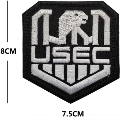 4pc Escape from Tarkov USEC & Bear Embroidered Fastener with Hook and Loop Backing Patch Military Tactical Badges Applique Embroidery Patches
