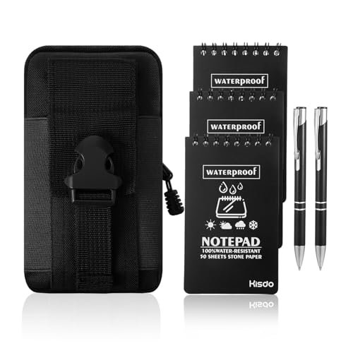 Écrire sous la pluie sans rature grâce au carnet de notes imperméable de poche lot de 6