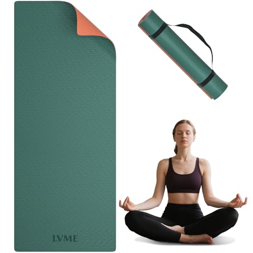 Yoga Mat Non Slip, Anti-Tear 1/4 Thick TPE Yoga Mats