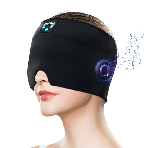 Wireless Migraine Relief Cap with Bluetooth Headphones...