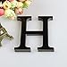 Price comparison product image Indexp 3D DIY 26 Letters Mirror Sticker, Creative Symbol Acrylic Creative Home Decorative Art Window Wall Decals (Black, H)