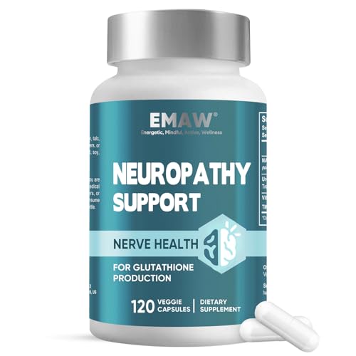 Nerve Savior Voor Neuropatía, 120 Cápsulas Neuropathieondersteunend Nerve Savior-Supplement Met 600 Mg Alfa-Liponzuur Benfotiamina, 120 unidades (paquete de 1)