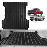 TripleAliners Truck Bed Mat Compatible with 2024 2025+ Ford F150 & Lightning Accessories 5.5FT Vehicle Flush All Weather Protection TPE Heavy Duty Pickup Cargo Mat